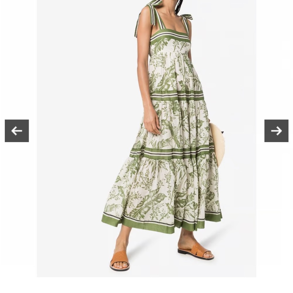 No label Zimmermann printed long dress with straps